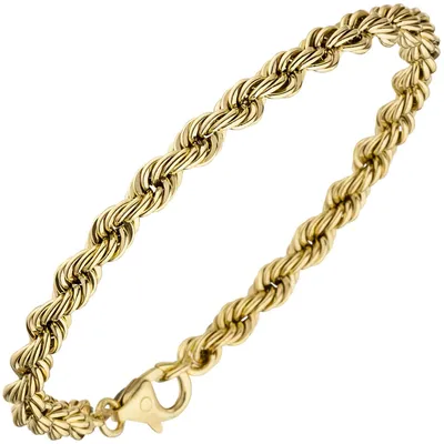 Produktbild von 4,9mm Armband Armkette Kordelkette aus 585 Gold Gelbgold 21cm Armschmuck