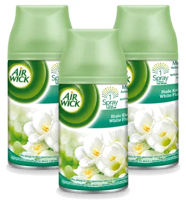 Image de 3 recharges Air Wick Freshmatic - Jasmin et fleurs blanches - 250 ml - Pack économique - 3 pièces