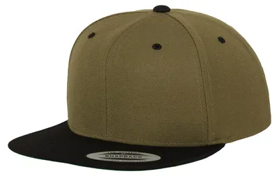 Image de Casquette Snapback « Classic » Yupoong FK1774 (taille unique) (olive/noir)