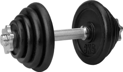 Zdjęcie produktu dla Zestaw hantli Avento 35 cm 15 kg stal czarny/chrom 11 sztuk