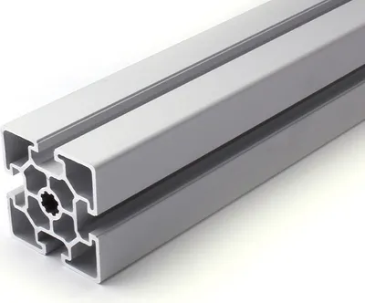 Produktbild von Länge 430mm - Aluminiumprofil 60x60L B-Typ Nut 10 (leicht), silber eloxiert. Aluminium Profil  Alu Profil  Montage- Systemprofil