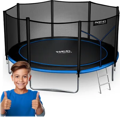 Produktbild von Gartentrampolin 13ft/404cm mit Outdoor-Netz und Leiter Neo-Sport