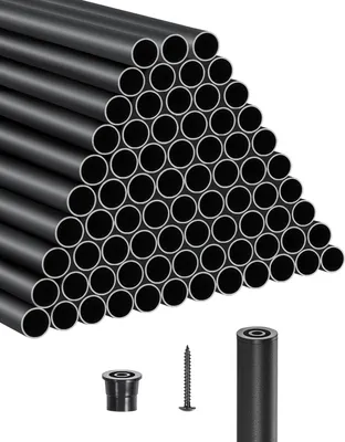 Produktbild von VEVOR Treppengeländer, 101er-Pack, 66 cm Aluminium-Treppengeländer, 3/4-Zoll-Metallspindelgeländer für Treppen, Veranda, Terrasse, Mattschwarz