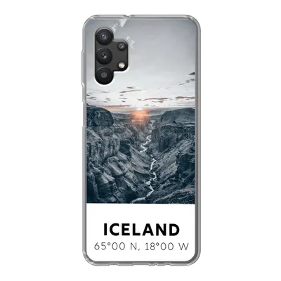 Produktbild von MuchoWow® Handyhülle Schutzhülle Hülle für Samsung Galaxy A32 5G Island - Sonne - Berge Silikon Softcase Handy Hülle - Softcase