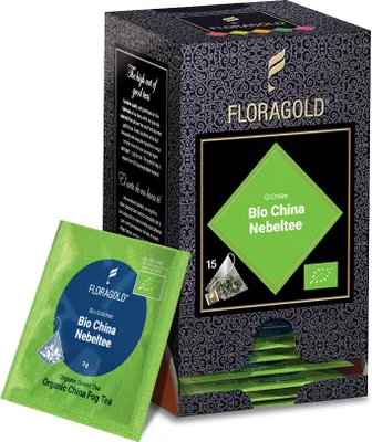 Produktbild von Floragold  Grüntee China Nebeltee, 15er Pyramidenbeutel