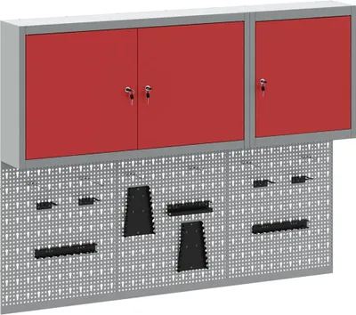 Productafbeelding van vidaXL Gereedschapskast-set, 5 stuks, rood, gepoedercoat staal