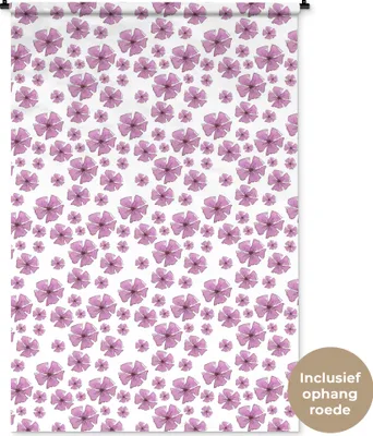 Produktbild von MuchoWow® Wandteppich Wandbehang Blumen - Sakura - Rosa 120x180 cm Tapisserie Dekoration Wandtuch - Schlafzimmer - Dekorationen für das Haus
