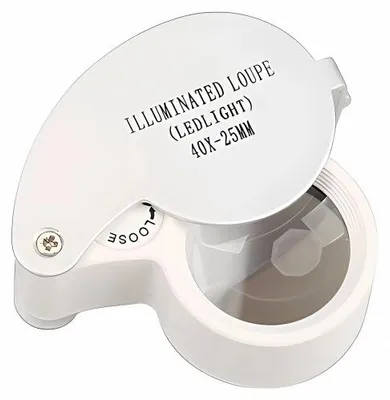 Zdjęcie produktu dla Verk 09002 Składana lupa mineralogiczna LED - 40-krotne powiększenie