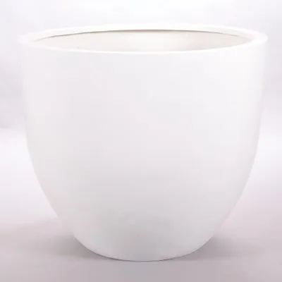 Produktbild von Elegant Einrichten | Pflanzkübel | Fiberglas | rund konisch | D110xH95cm | perlmutt weiß.