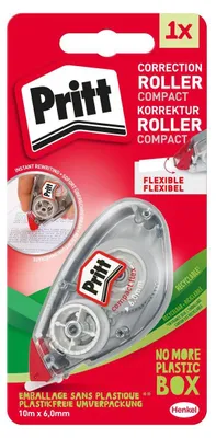 Imagen del producto de Pritt 9H PCK6B, rodillo corrector compacto Flex, de un solo uso, 6 mm x 10 m, transparente