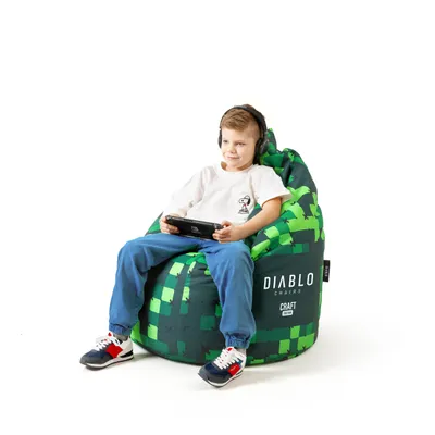 Produktbild von Diablo Kindersitzsack mit Füllung Sitzsack Gaming Sessel Beanbag Farbe: Craft