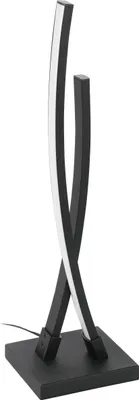 Produktbild von EGLO LED Tischlampe Alboraya, Nachttischlampe, Tischleuchte aus Metall in Schwarz und Kunststoff in Weiß, Deko Lampe Wohnzimmer, warmweiß