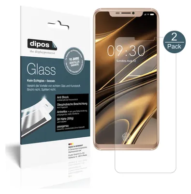 Produktbild von 2x Schutzfolie für Doogee V matt - Anti-Shock 9H Folie dipos Glass Displayfolie