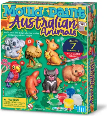 Produktbild von 4M Bastelset Gießen und Bemalen australische Tiere Spielzeug