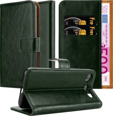 Immagine prodotto di Cadorabo cover per Sony Xperia XZ1 cover protettiva in verde cellulare cover libro custodia custodia