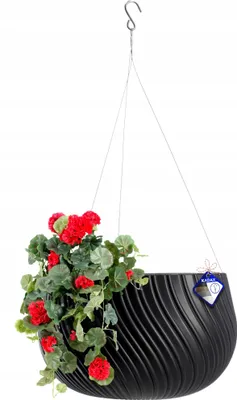 Immagine prodotto di KADAX Vaso da fiori sospeso per balcone terrazzo, grigio, 29,5 cm