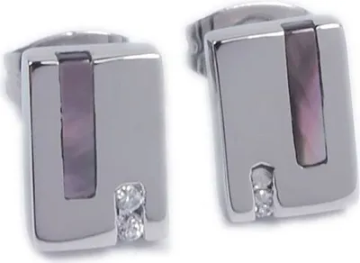 Produktbild von Minott Damen Ohrschmuck Ohrringe Ohrstecker mit Zirkonia/ Perlmut Edelstahl 21534