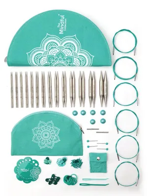 Rundstricknadel-Set, 14 Paar 3–12 mm, 13 cm, mit Zubehör