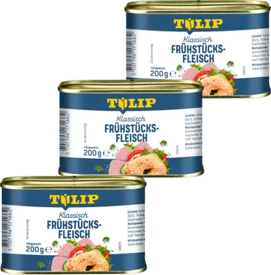 Produktbild von TULIP 3x 200g Frühstücksfleisch Original Dänische Delikatesse in Konservendose