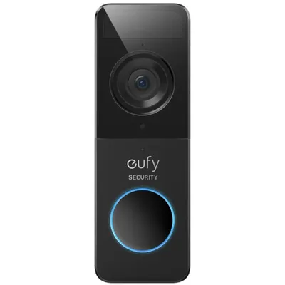 Produktbild von Eufy Video Doorbell 1080p, Schwarz, Weiß, Haus, IP65, 1600 x 1200 Pixel, 5 m, 1080p