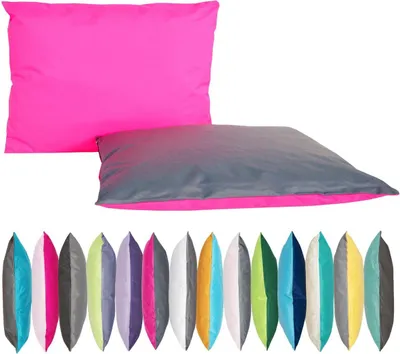 Produktbild von JACK 2-farbiges Wende Outdoor Lounge Kissen 30x50cm Dekokissen inkl. Füllung Wasserfest Sitzkissen Garten Stuhl, Farbe:Anthrazit - Pink
