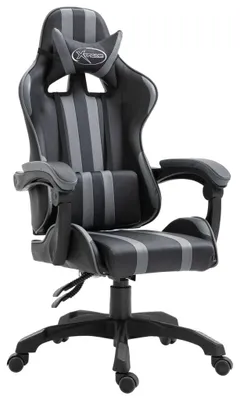 Immagine prodotto di Sedia da gaming – Sedia da ufficio – Sedia per videogiochi – Sedia da gaming nera – Ergonomica, con schienale alto – Regolabile
