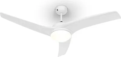 Produktbild von Klarstein Figo ventilátor a stropné svietidlo 2v1, 132 cm, 10,039 m³/h, biely