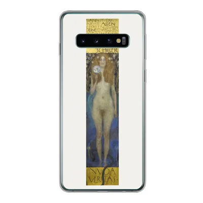 Produktbild von MuchoWow® Handyhülle Schutzhülle Hülle für Samsung Galaxy S10 Nuda veritas - Gustav Klimt Silikon Softcase Handy Hülle - Handytasche