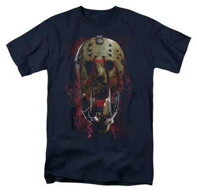 Imagen del producto de Camiseta "Freddy vs. Jason" para hombre/mujer, diseño uni, modelo TV38693 (talla 4XL), color azul marino