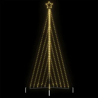 Image de vidaXL Sapin de Noël LED 570 LED blanc chaud 399 cm