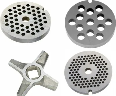 Produktbild von Sada perforovaných kotúčov pre mlynček na mäso Bosch 5 veľkostí / 2,7-4-8 mm a 1 krížový kotúč