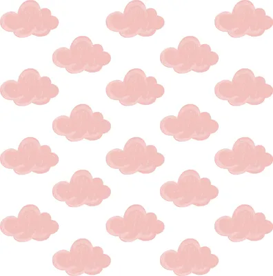 Obrázok produktu pre Nálepky na stenu pre deti ROSA WOLKEN Br. 120cm x Hö. 60cm - sada nálepiek na stenu do detskej izby
