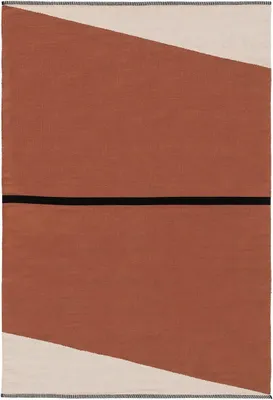 Produktbild von Baumwollteppich Lenny Terrakotta, Maße:200 x 300 cm