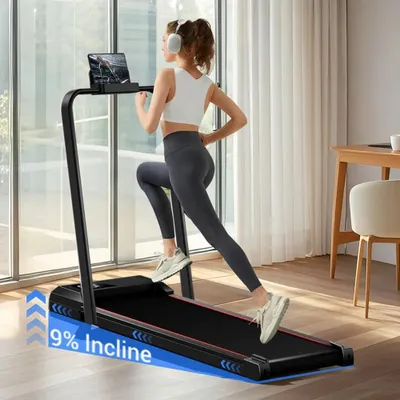 Obrázok produktu pre Loopband – Skladací bežecký pás s sklonom 9 % – motor s výkonom 2,5 HP – rýchlosť 12 km/h