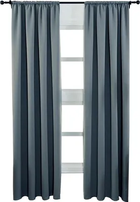 Produktbild von Thermische Verdunkelungsvorhänge 100% Polyester Lichtgrau 117x138cm