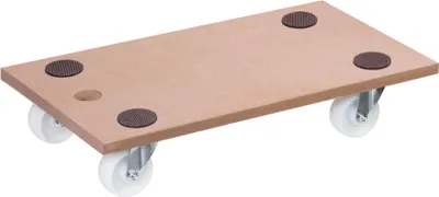 Produktbild von WAGNER Transporthilfe MDF - 57,5 x 30 x 10 cm, Rollen Ø 75 mm, Tragkraft 200 kg, MDF 18 mm - 20112101