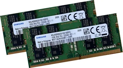 Produktbild von Samsung 32Gb 2x 16 Gb RAM paměti 3200MHz DDR4 Notebook 260Pin PC4 Memory SO Dimm
