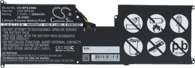 Produktbild von TECHTEK Laptop Akkus Kompatibel mit [Sony] SVT11213CGW, SVT11215CGB/W, SVT11215CW, VAIO Tap 11 Ersetzt VGP-BPS39