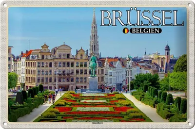 Produktbild von Blechschild Reise 30x20cm Brüssel Belgien Kunstberg