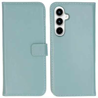 Imagen del producto de Funda de Cuero Auténtico tipo Libro para Samsung Galaxy A55 - Air Blue
