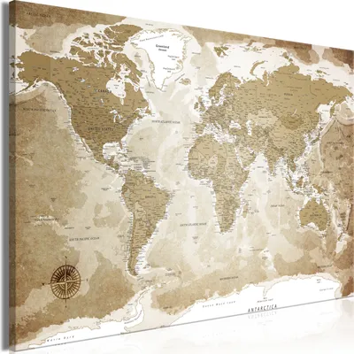 Produktbild von Italienischer Leinwand Leinwandbild - Forgotten World (1 Part) Wide 60x40 cm Karten k-C-0127-b-a