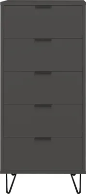 Produktbild von Kommode Erna 51x45x123 Anthrazit matt Lack 14726-D