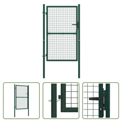 Obrázek produktu pro The Living Store plotová brána ocelová 100x150 cm zelená