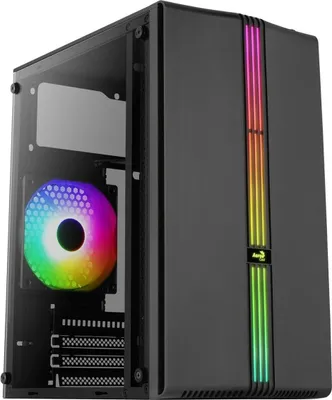 Produktbild von AeroCool EVO Mini Tower Obudowa Komputerowa RGB Black (AEROPGSEVO-MINI-G-BK)