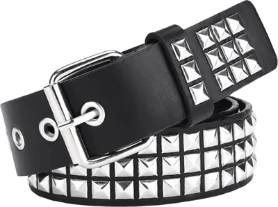 Produktbild von Punk-Stil Nietengürtel Quadratische Nieten Verstellbare Träger Rock Bund Frauen Mädchen Gothic Szene Zubehör