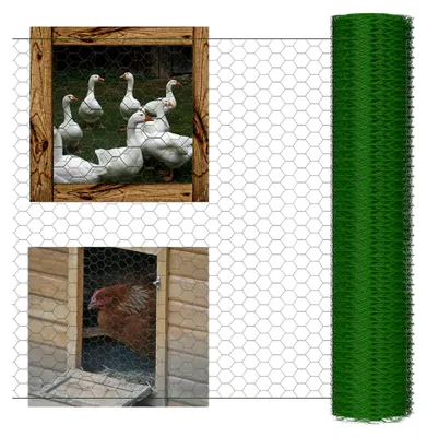 Produktbild von Maschendrahtzaun Komplettset, Metall Gitterzaun, Drahtzaun Höhe 100cm Länge 25m, Gartenzaun, PVC-beschichteter Kunststoffgitterzaun