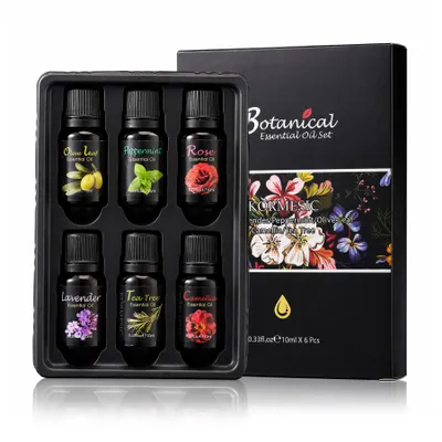 Image de Huiles essentielles, diffuseur d'arômes, huile parfumée, huile de massage, huile aromatique, huile 100% pure et naturelle, KORMESIC