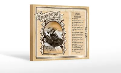 Produktbild von Holzschild Berufe 18x12 cm Konditor der süßer Meister kreativ