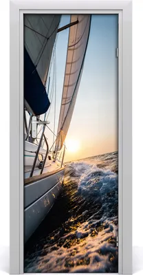 Produktbild von Tulup Türaufkleber 75x205 cm Dekorative Aufkleber Selbstklebend Wasserdichte Tapete Abnehmbar Schlafzimmer Wohnzimmer Wohnkultur - Klebstoff Yacht See