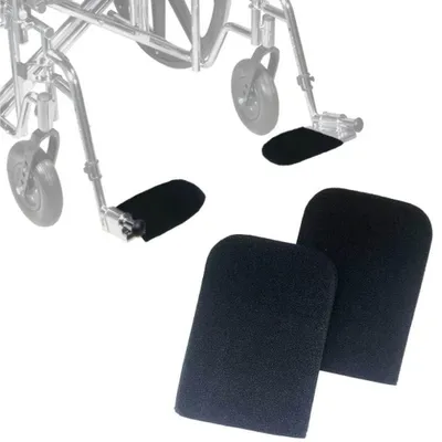 Productafbeelding van Rolstoel voetsteunhoezen - 1 paar - Voetsteunbeschermers voor rolstoelen - Zachte en antislip beensteun - Geschikt voor senioren en volwassenen - Zwart